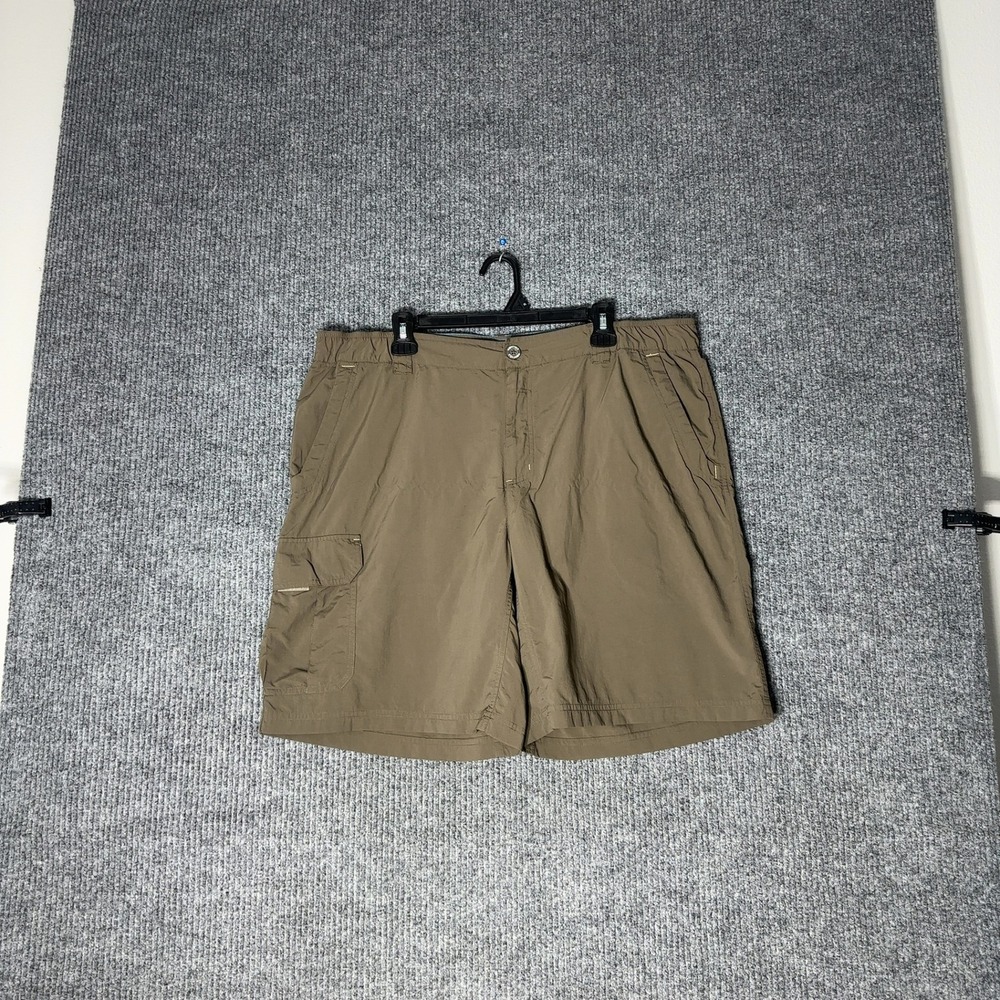 Columbia Cargo Shorts Mens XL Brown Omni-Shade Hiking Outdoor Trail Utility